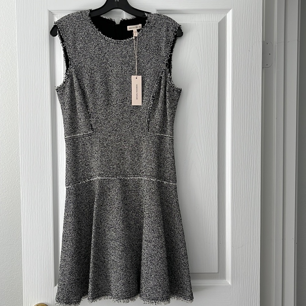 Rebecca Taylor Classic Tweed Sleeveless Mini Dress Size 8 NWT